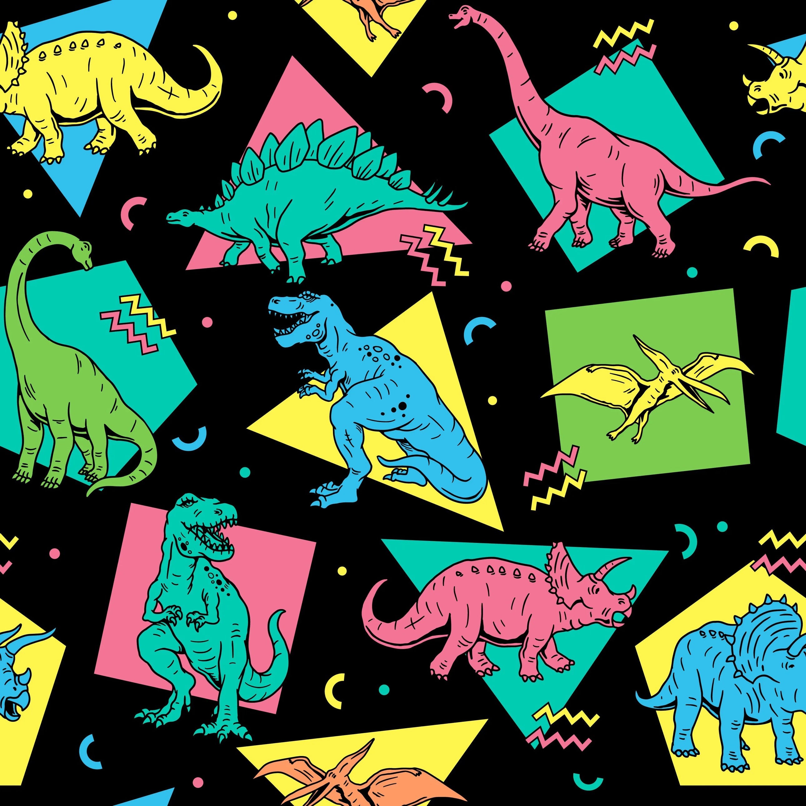 Dinosaurs non ruffle | Two-Piece Short Sleeve Pajama Set